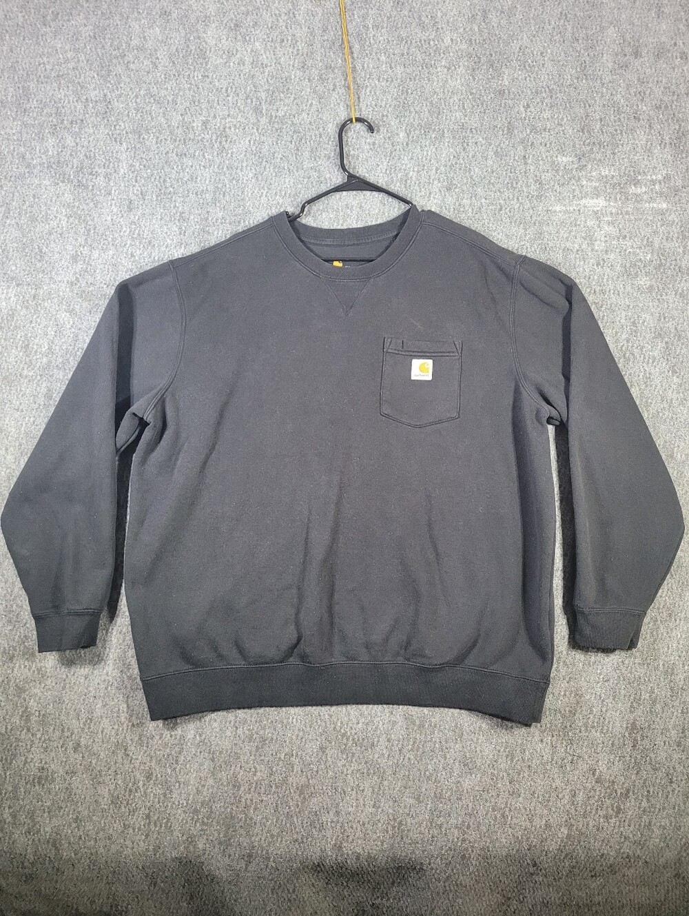 Carhartt Sweatshirt Mens 2XL Black Original Fit Crewneck Workwear Pocket